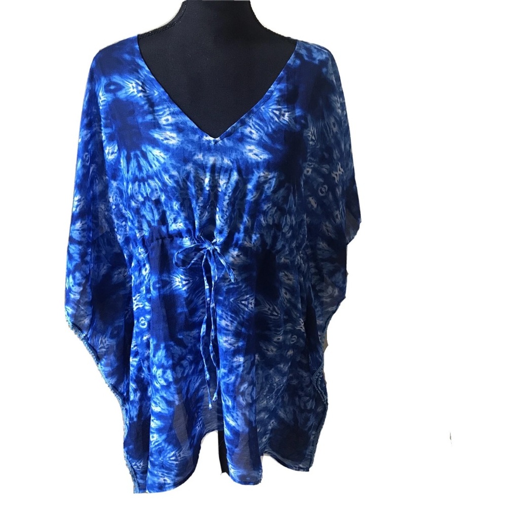 Steve Madden Blue Tie Front Tunic